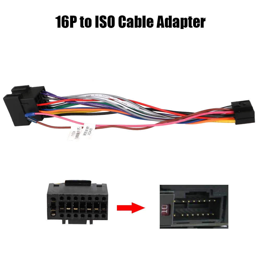 Wire Harness Adaptor Car Stereo Radio ISO Standard Connector Adapter 16