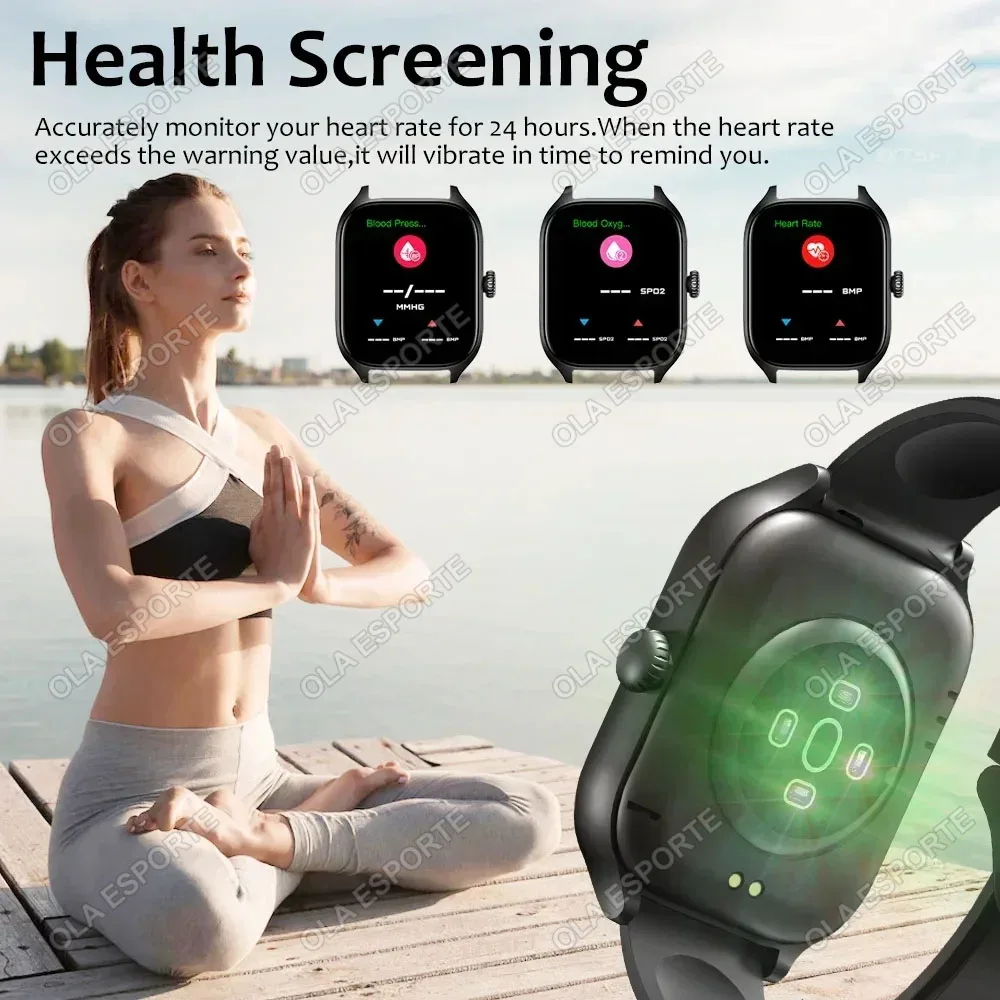 2026 New Men's Smart Watch Women's Gift 2.01inch HD Full Touch Screen Sports Fitness Watch Electronics Bluetooth Talk Smartwatch 5