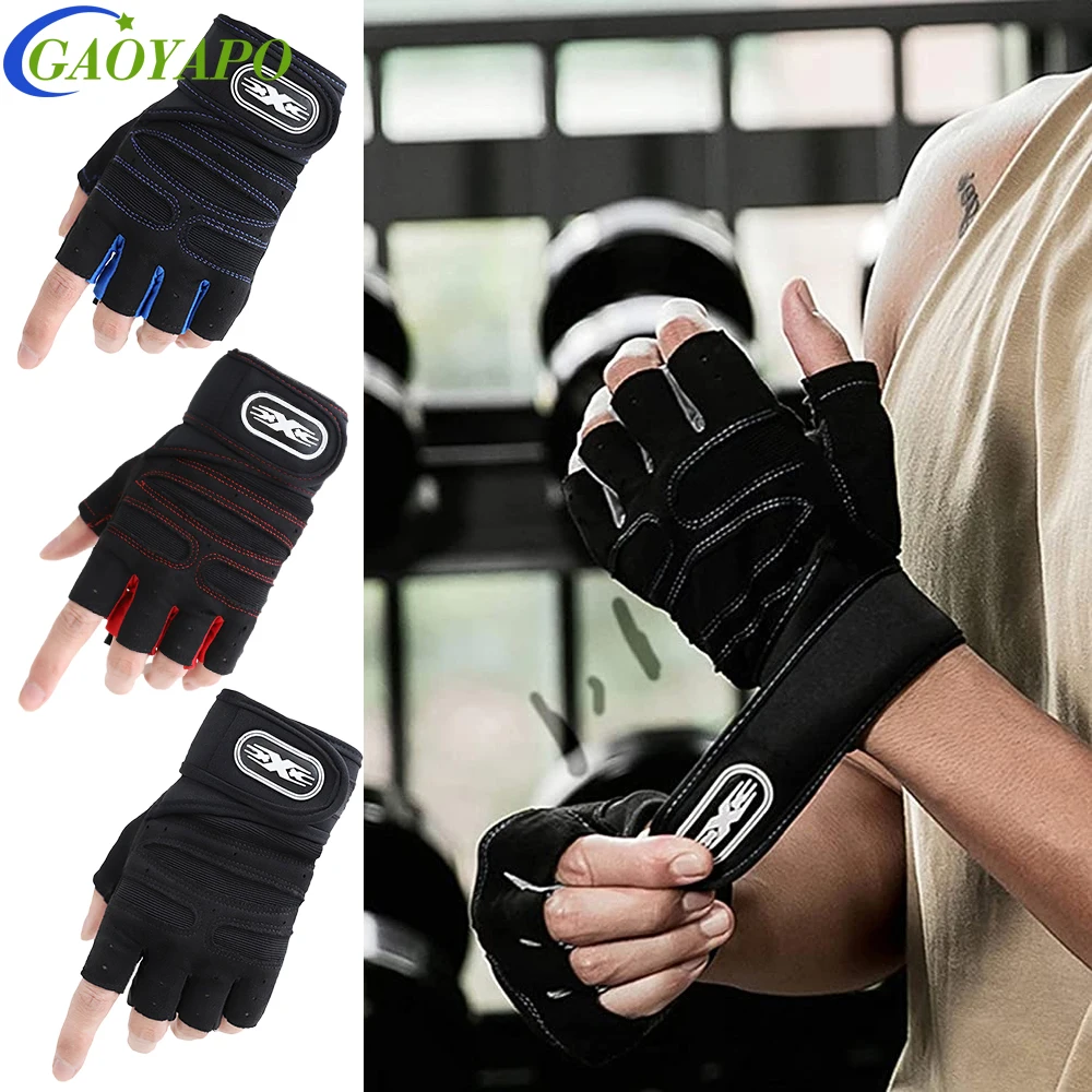 

1Pair Workout Gloves for Men Women - Weight Lifting Gloves with Wrist Wrap Support,Full Palm Protection Extra Grips for Fitness