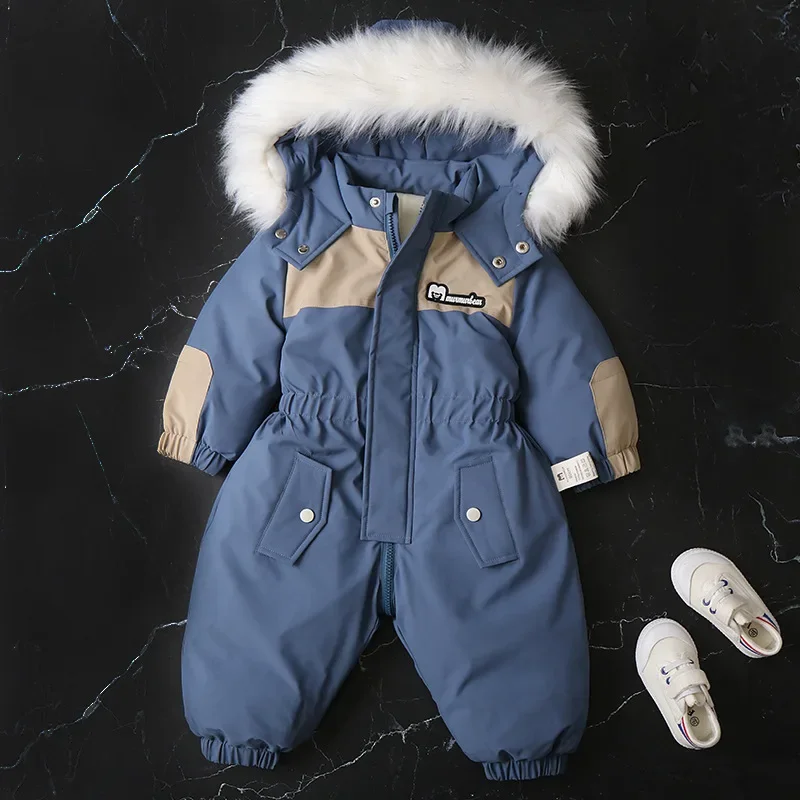 Baby Ski Suit Jumpsuit Baby Climbing Suit Romper Winter New Children's Jumpsuit Snow Jacket Ski Kid Kids Set