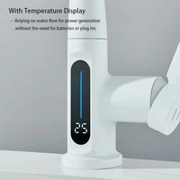 ก๊อกน้ำอ่างล้างหน้าสีขาว/ดำ พร้อมจอแสดงอุณหภูมิแบบดิจิตอล แขนแบบดึงออกได้ หัวน้ำแบบน้ำตก และตัวผสมน้ำร้อนน้ำเย็น 5