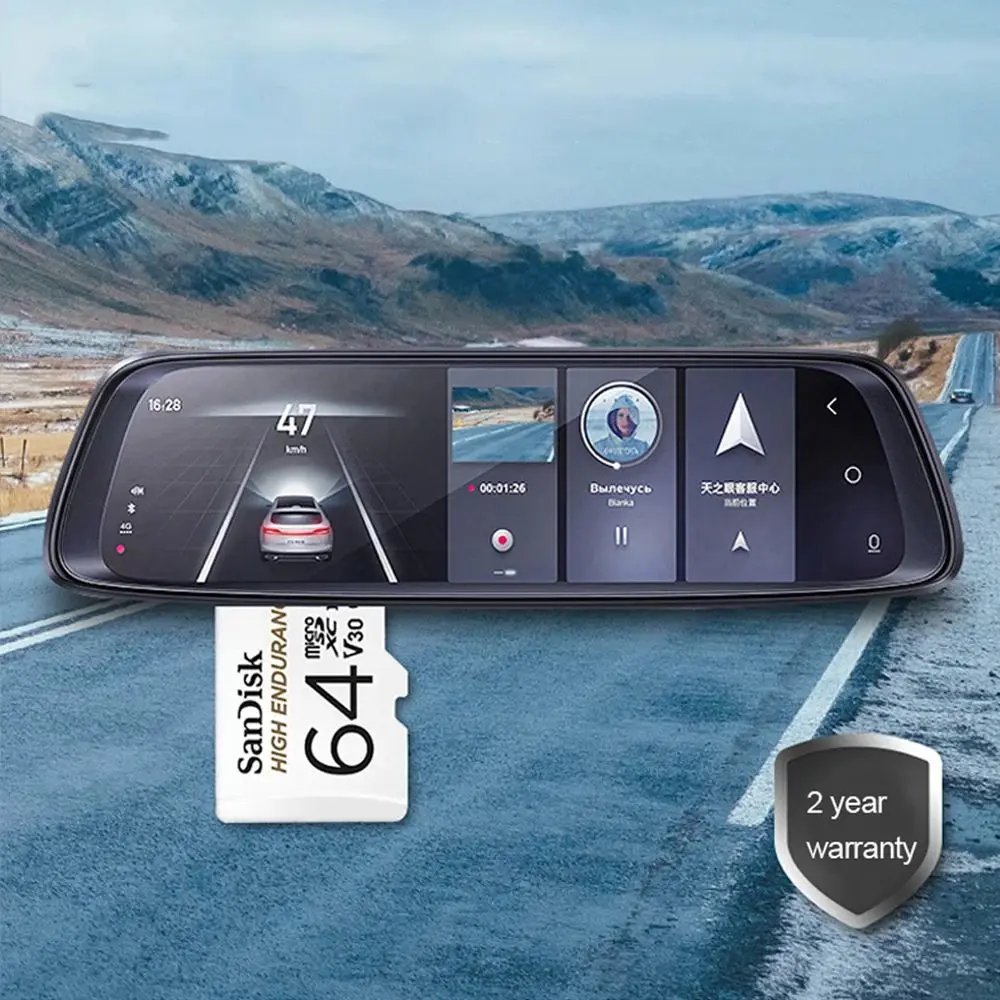 SanDisk 메모리 카드 최대 100 메가바이트/초 C10 4K UHD-I 마이크로 SD 메모리 카드 (대시 캠 홈 모니터 용)