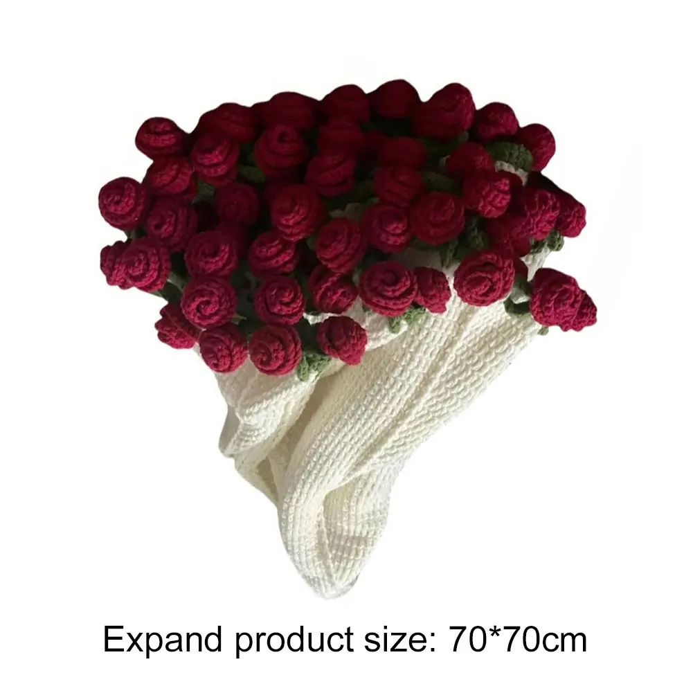 Flower Bouquet Blanket DIY Crocheted Blanket Crochet Flower Blanket Birthday Mothers Day Gifts Soft Knitted Throw Blanket