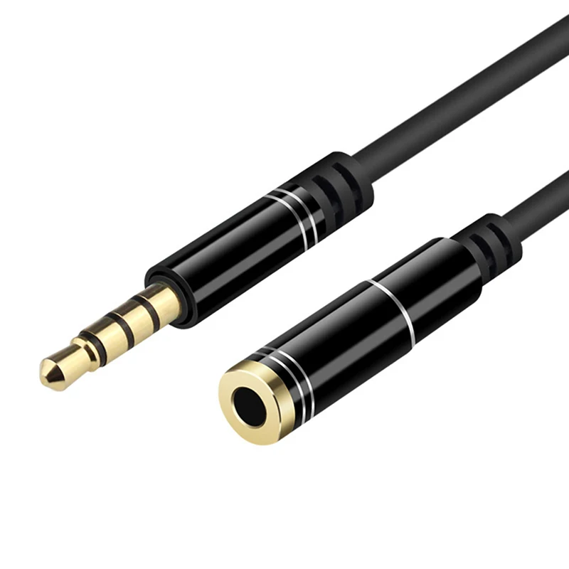 1pc 3.5mm Jack AUX Audio Male To Female Extension Cable Stereo 3.5 Audio Extension Cable Compatible For PC Headphone Audio Cable