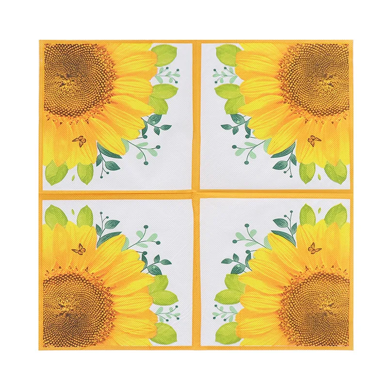 20pcs/pack Flower Printed Decoupage Disposable Napkin Paper Tissue Wedding Party Table Supplies Decoration disposable tableware,paper napkins