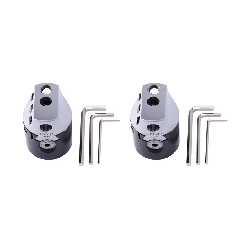 

2X 2Inch 50Mm F1 Type Boring Head 12Mm Lathe Boring Bar Milling Holder For Mt2 Mt3 R8 Shank Milling Machine Tools