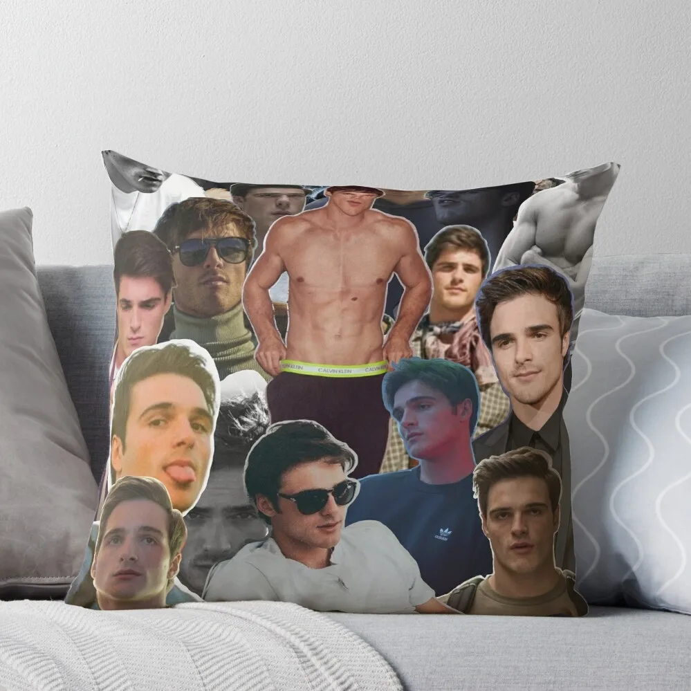 

Jacob Elordi Collage Throw Pillow christmas ornaments 2024 Cushions For Decorative Sofa