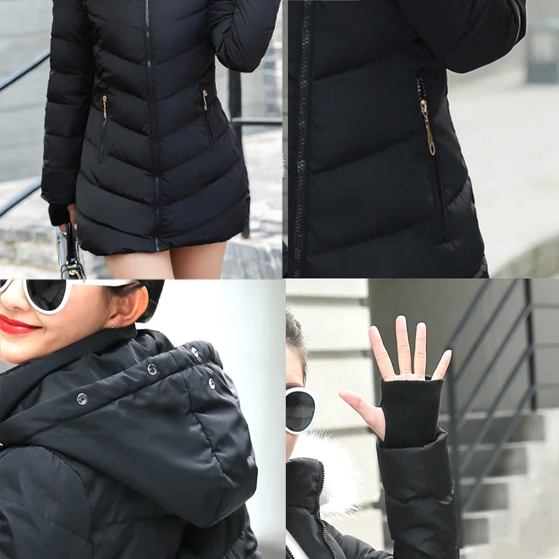 2024 New Arrival Fashion Slim Women Winter Jacket Cotton Padded Warm Thicken Ladies Coat Long Coats Parka Womens Jackets 5