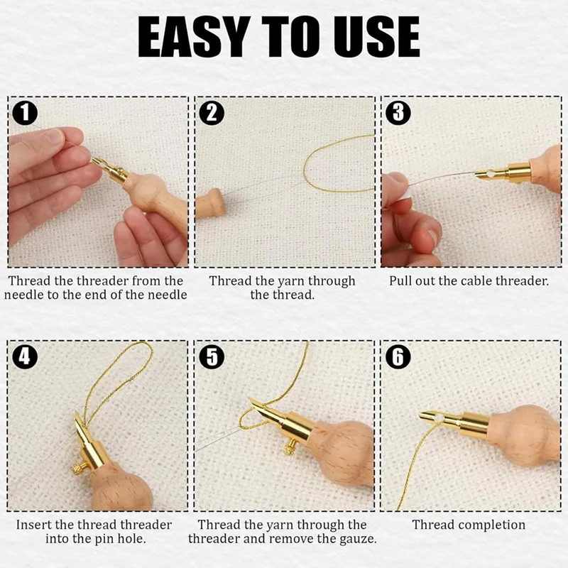 New 18 Pieces Punch Needle Set Adjustable Punch Needle Tool Set Adult Beginner Sewing Applique Decoration