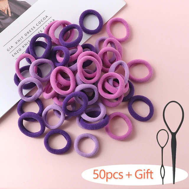 100PCS/Set Girl Hair Ring Children Ponytail Elastic rubber band hair band Hair Accessories girl Headband Scrunchie Headdress Set 100pcs-27