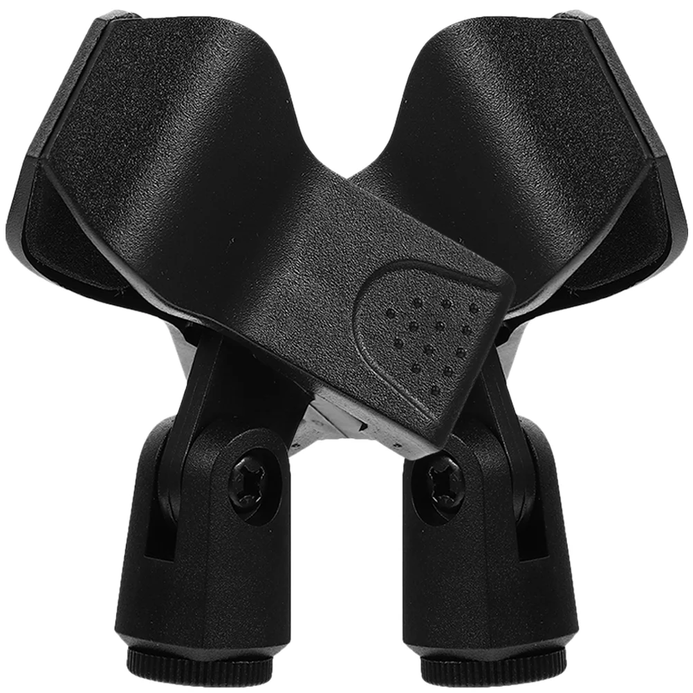 

2 Pcs Microphone Clip Accessories Clamp Home Holder Holders Wireless Microphones
