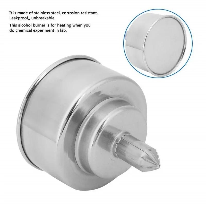 Bruciatore Ad Alcool Da 200 Ml Senza Stoppino - Acciaio Inox 304 Per Laboratorio, Odontotecnici, Chimica - Foto 8