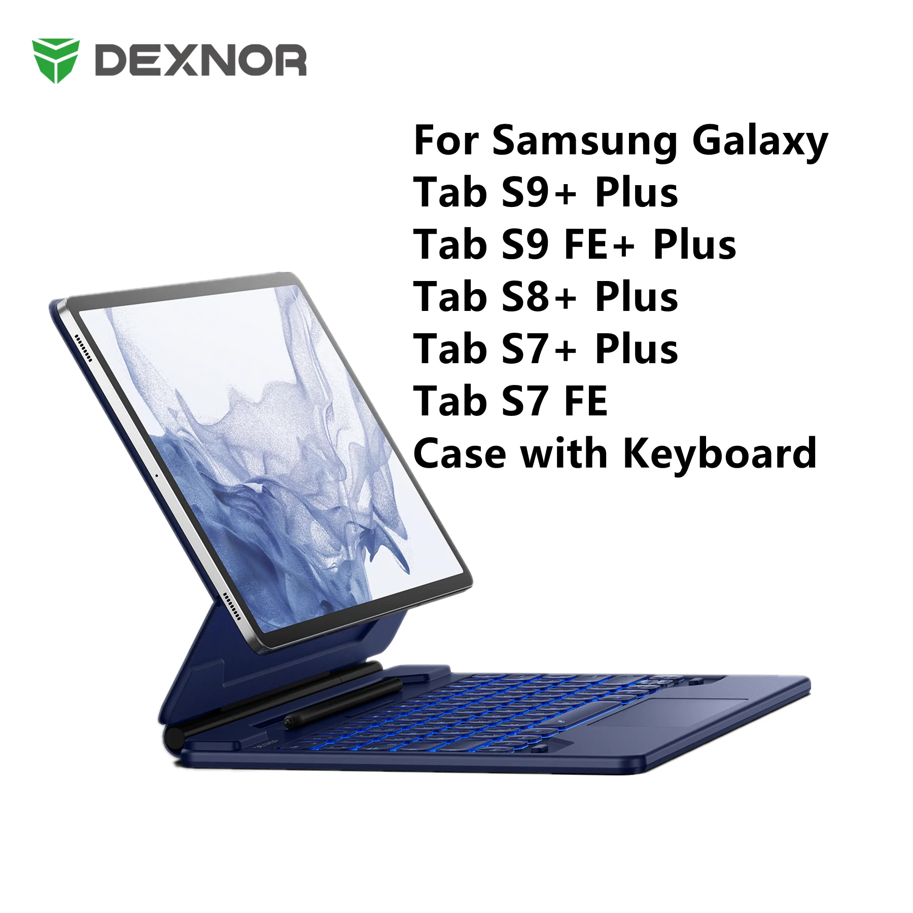 Samsung Galaxy Tab S9,FE Plus,S8 Plus,S7 Plus用の取り外し可能な