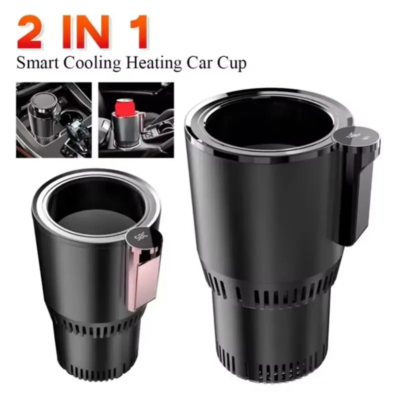 스마트 2-in-1 차량용 컵 냉온 시스템 지능형 온냉 컵홀더 사무실 냉장고 차량용 액세서리
