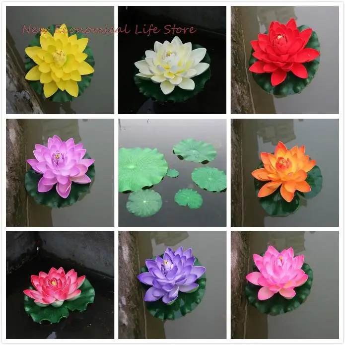 1PCS Floating Lotus Artificial Flower Wedding Home Party Decorations DIY Water Lily Mariage Fake Plants