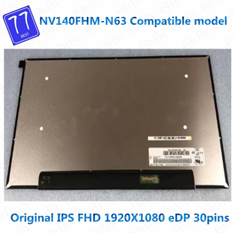 

NV140FHM-N63 V8.1 1920*1080 FHD 72% NTSC Color 97% sRGB for BOE 14.0“ Laptop eDP 30pins Slim Matte Fit NE140FHM-N44 NV140FHM-N65