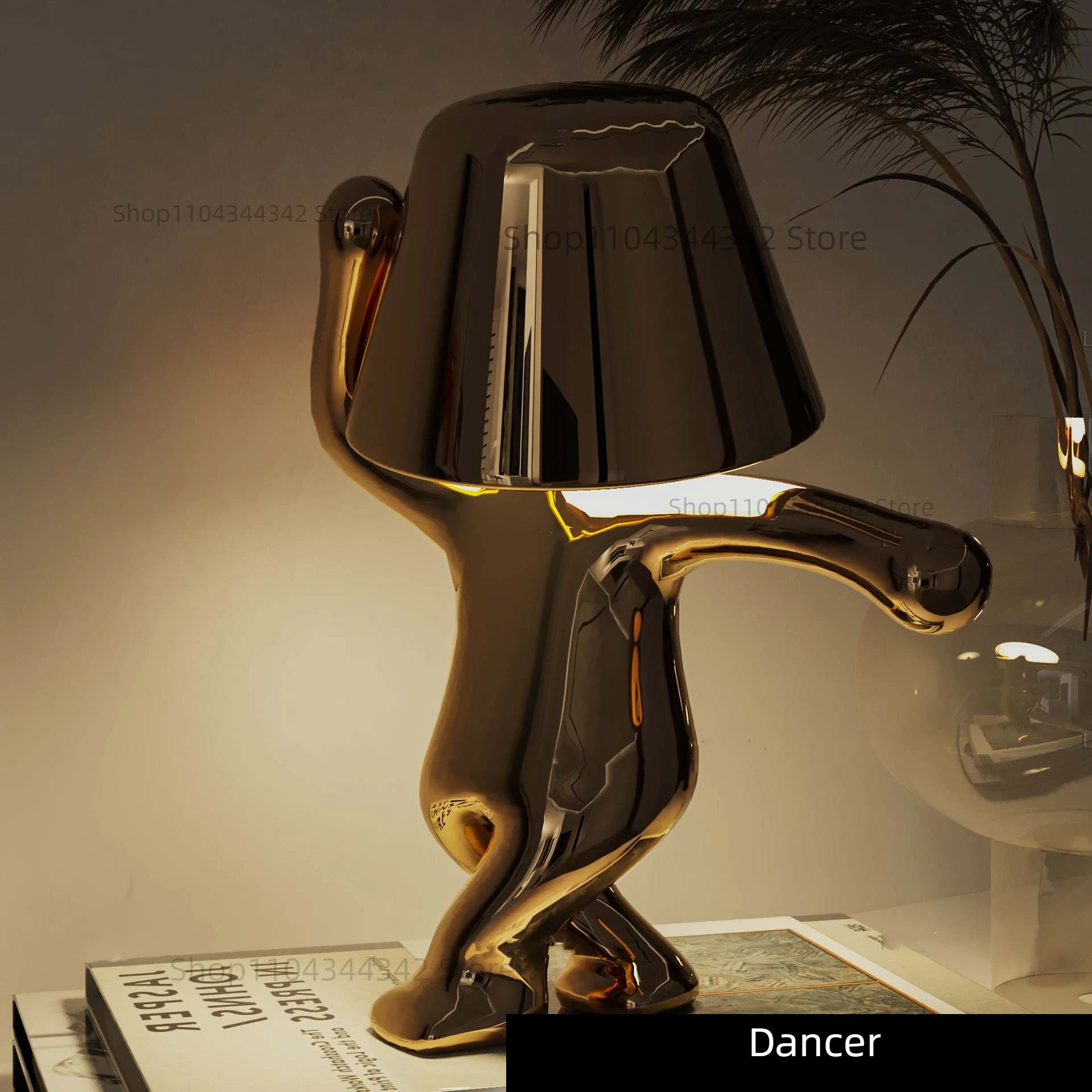 Electroplated statue table lamps are used for living rooms, bedrooms, offices, study rooms, handicrafts, and new home decor