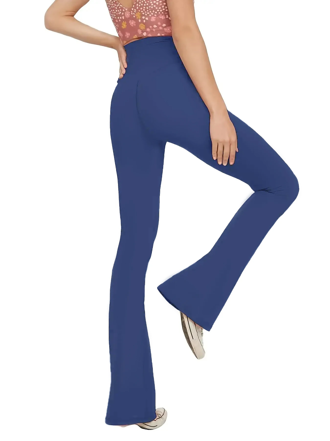 Flared Leggings Crossover Women’s Yoga Pants Control Tummy High Waist Wide Leg Pants Sports & Entertainment