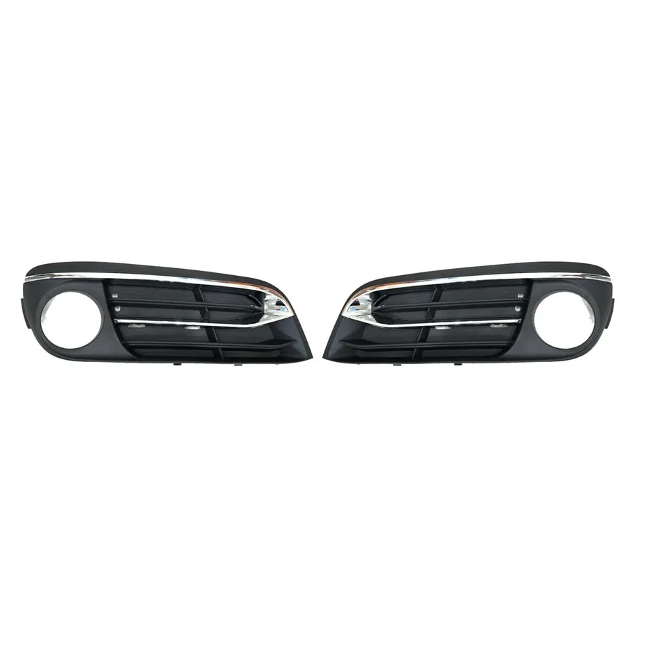 Pair Of Fog Light Covers For 2015-2017 BMW X3 & X4 (F25, F26) – Glossy Black ABS Grille Trim