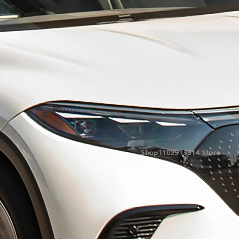 

For Benz EQS 2022-2023 Car Headlight Protective Film Vinyl Restoration Transparent Black TPU Car Repair Light Sticker