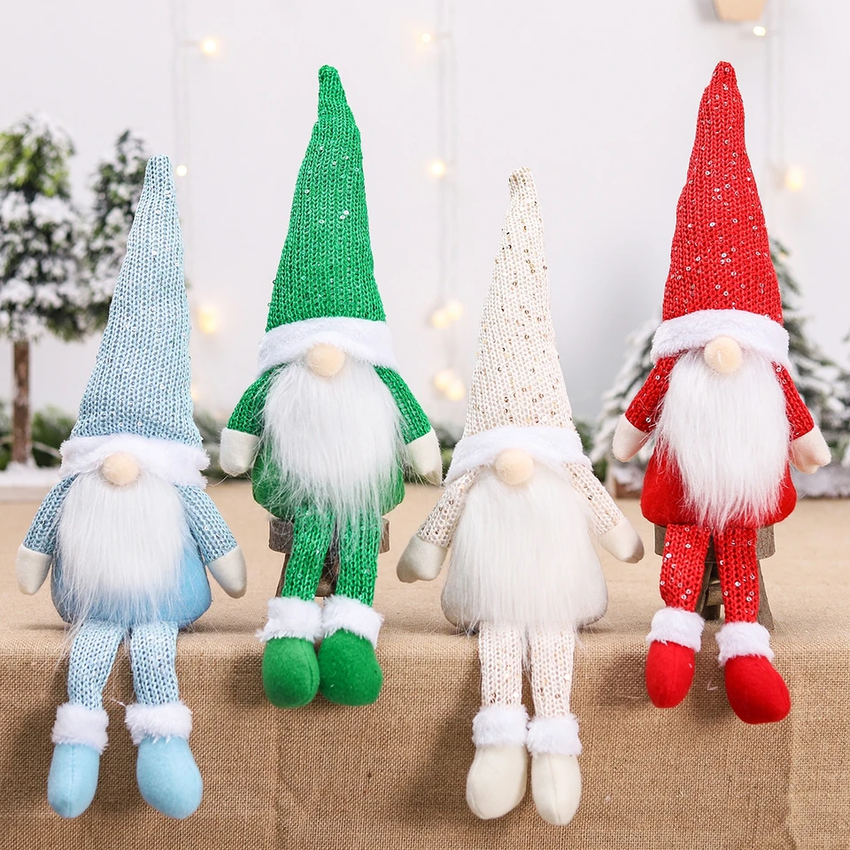 Gnome De Noël Sans Visage - Gris - Décoration Maison - Type 4