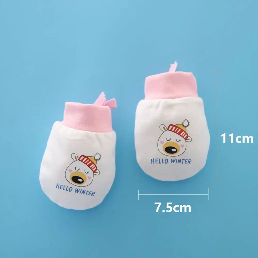 Baby mittens anti scratching gloves Winter newborn infant pure cotton Product Drawstring Anti Scratch Mittens Gloves