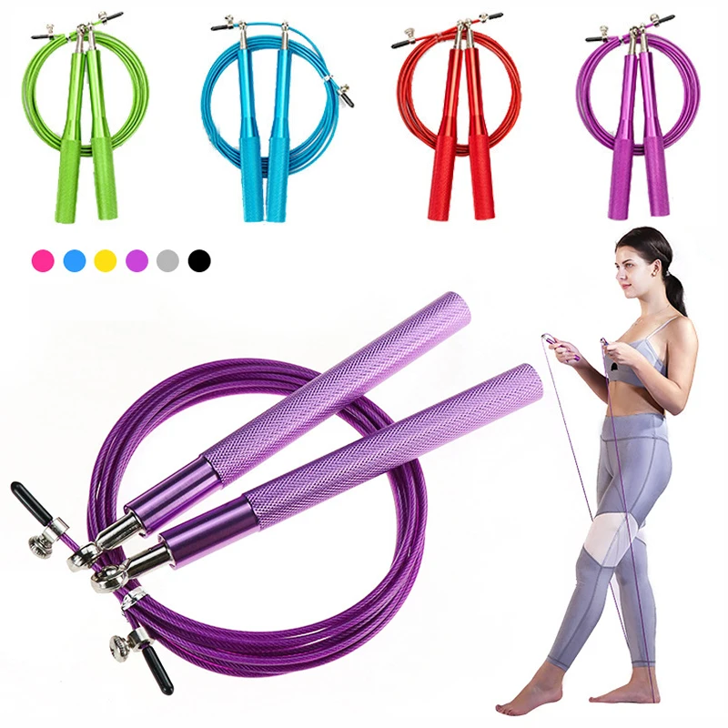 

Fitness Speed Rope Training Ropes Jumping Meters Wire Steel 3 Rope Adjustable Ultra-speed Gym For Boxing Jump Skipping Gym