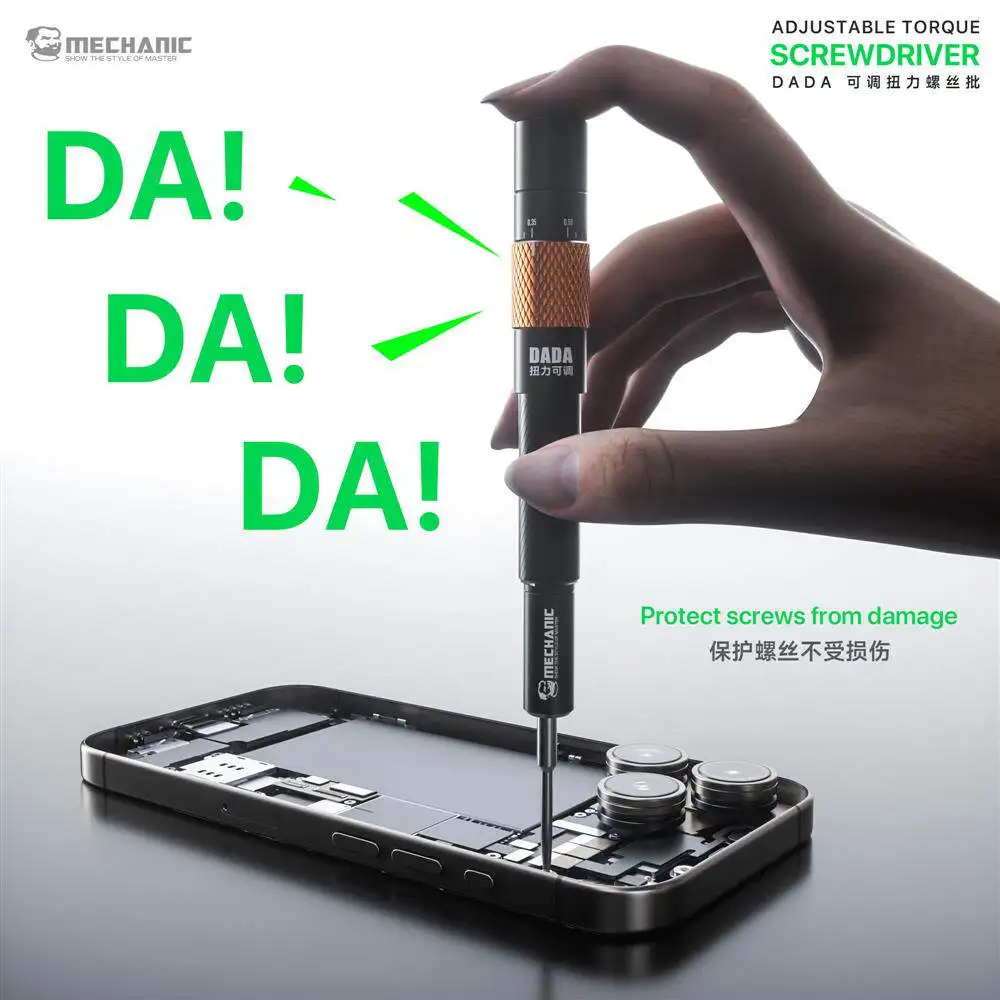iPhone 수리를 위한 메카닉 DADA 조정 가능한 토크 드라이버, 0.35-0.55N.cm 자동 잠금, 과도한 조임 및 손상 방지