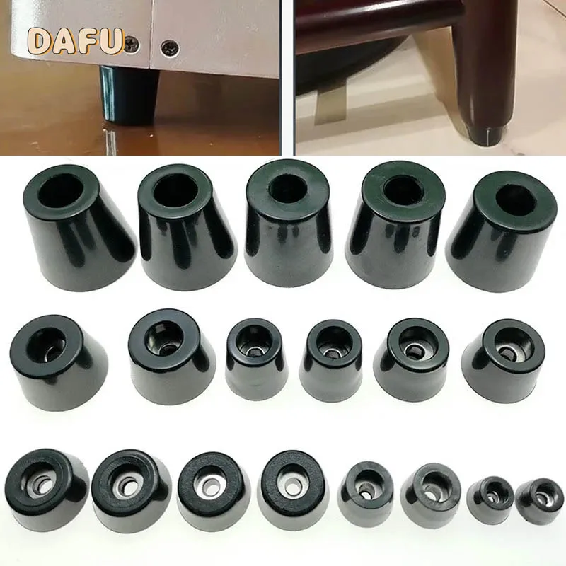 

Black Rubber Feet Chair Floor Protector Non-slip Furniture Feet Table Leg Cover Cabinet Bottom Pads Funiture Legs Elevated