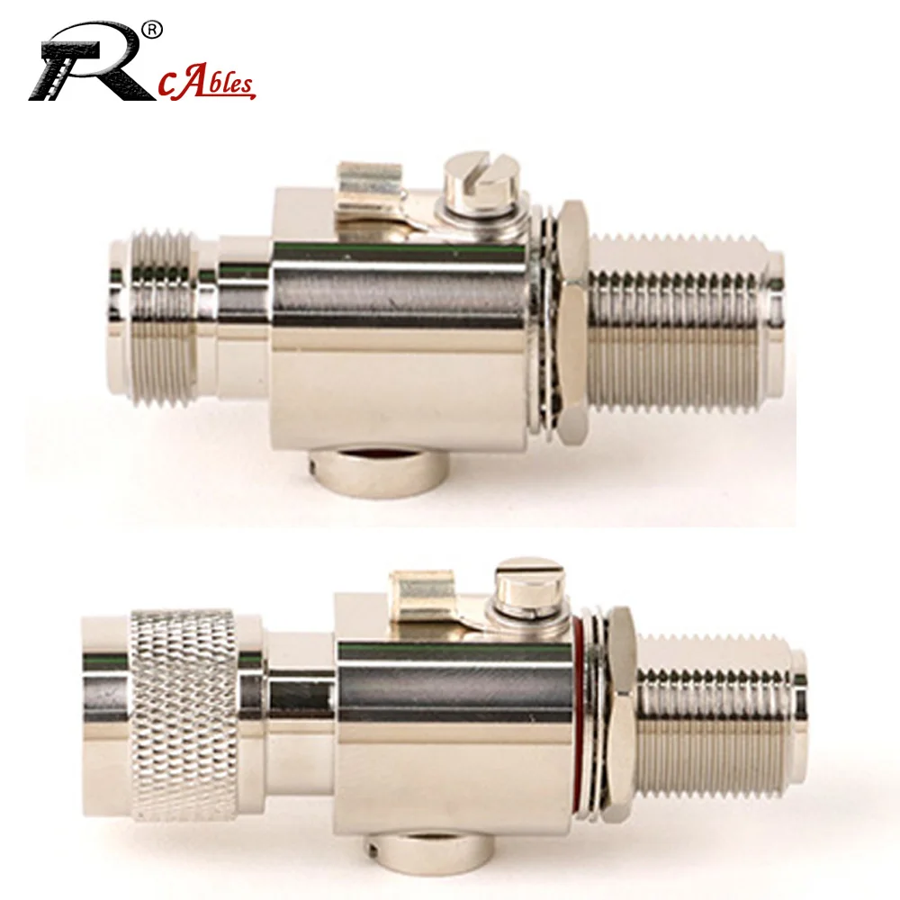 Conector Coaxial rf para Ham cb Rádio Wlan N-tipo 6ghz Lightning Prendedor N-jk Comunicação Antena Anti-lightning