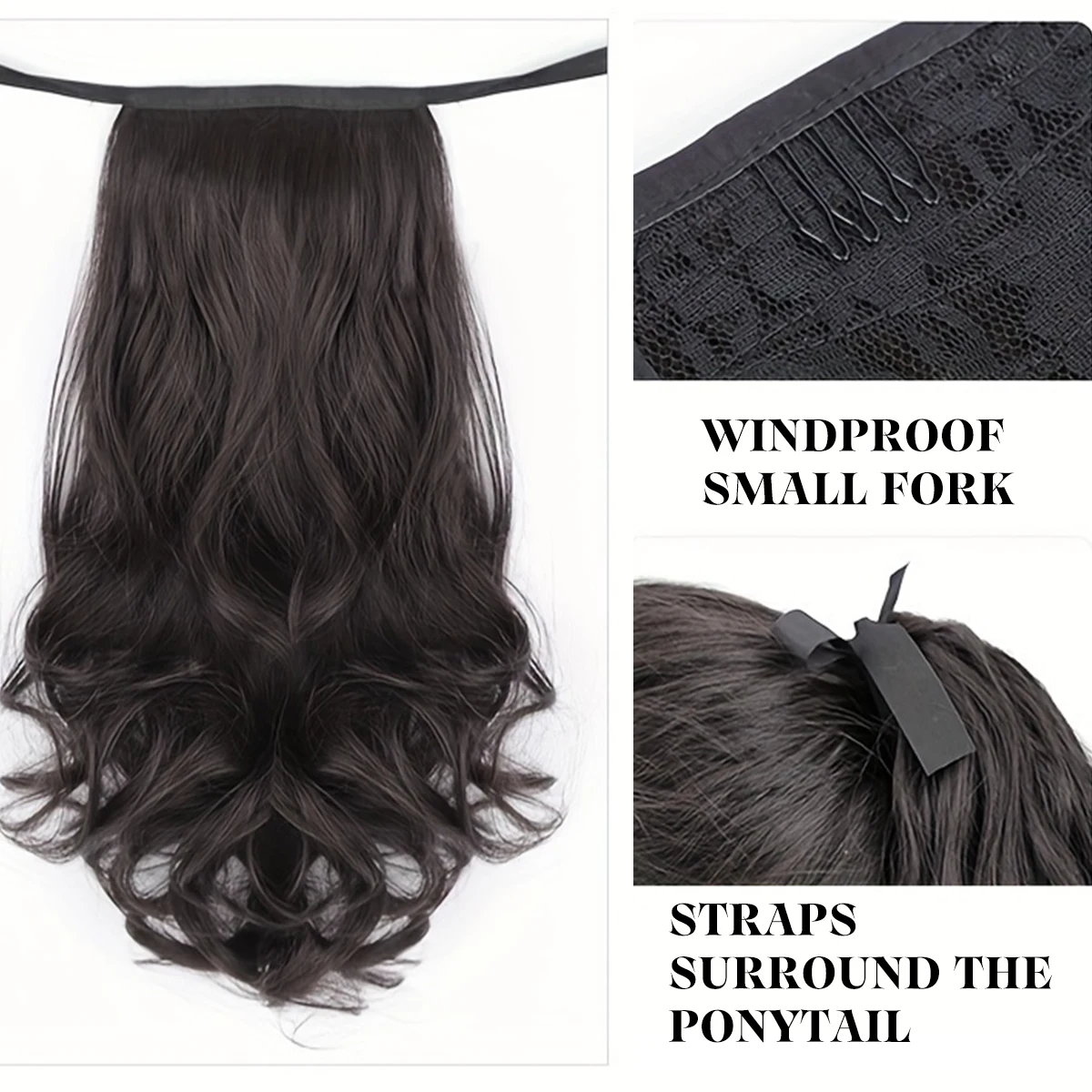 Synthetic Strap Ponytail Hair Extension Wig Curly Ponytail Surrounding Woman's Ponytail Clip In Hairpiece Hair Accessories