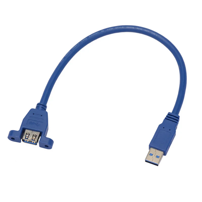 최고 품질의 USB 케이블, 3.0 익스텐션 암수 익스텐션 케이블, 이중 차폐 나사 패널 장착, 0.3m, 1m, 3m, 5m