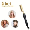 Hot Comb Hair Straightener Brush Hot Comb Pressing Electric Heat electric hair brushes Styling Tools 4