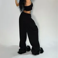 Solid Loose Sweatpants Women Wide Leg Y2K American Retro Pant Female Joggers Baggy Pants Hip Hop Oversized Trousers Streetwear 2