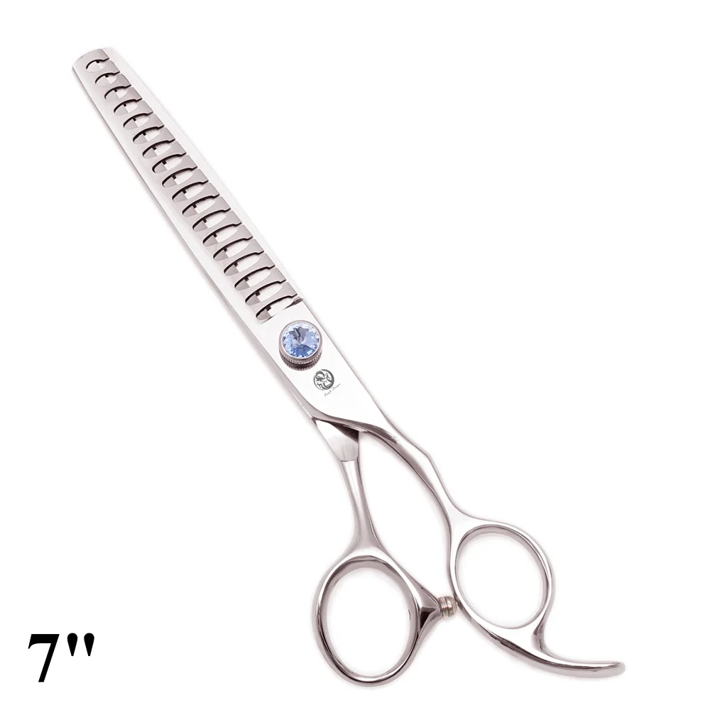 Grooming Dog Professional Scissors Purple Dragon Japan Stainless 7 inch Silver Pet Cutting Shears Pet Chunker Scissors Z4004