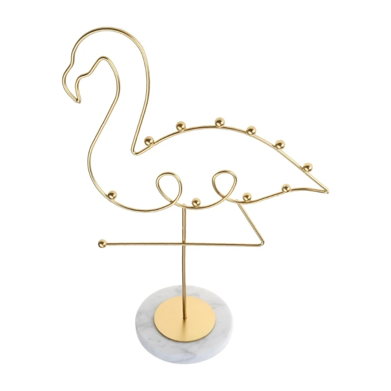 

Alloy Material Jewelry Display Rack Flamingo Shape Jewelry Display Stands