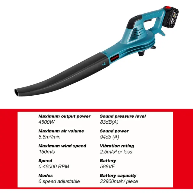 극강의 힘을 가진 무선 공기 송풍기