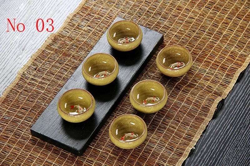 Ceramic Golden Fish China Tea Cup Set Mug Chinese Cups and Mugs Japanese Te Cup Teacup Teacups Jingdezhen Bowl Puer Coffee 6pcs tea cup tea set