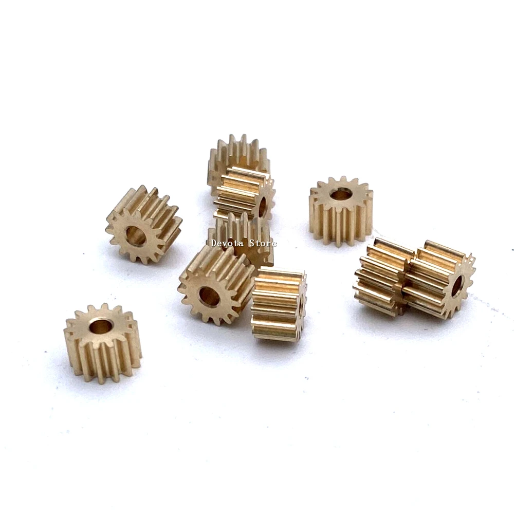 0.4M Copper Gear 6/7/8/9/10/11/12/13/14/15/16/17/18 Teeth Precision Machinery Gears Metal Model Gear DIY