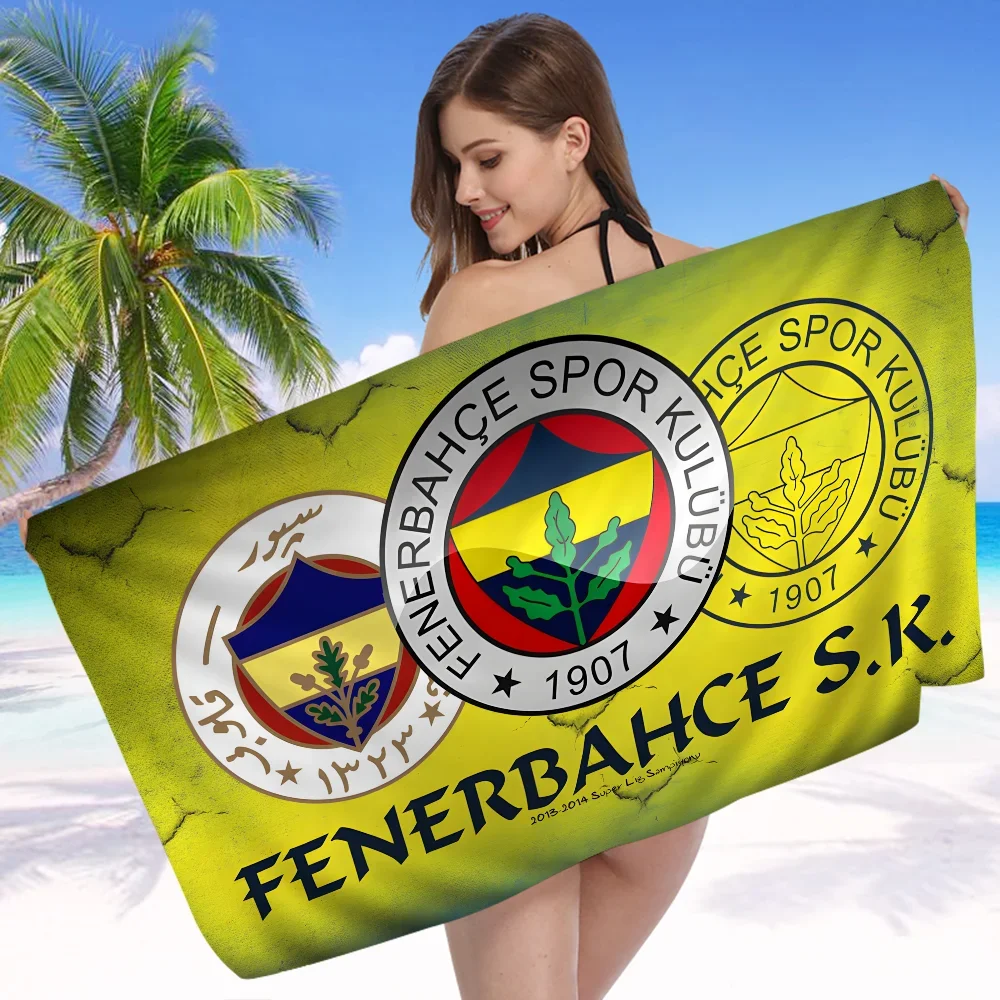 Fenerbahce 1907 Bath Towel Microfiber Soft Water Absorbing Breathable For Girl Kids Decorative Cartoon Beach Towel 5
