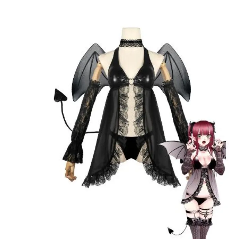 

Нарядная кукла «влюблённая», косплей костюм Kitagawa Uimome Succubus Little Devil, кружевной сексуальный костюм