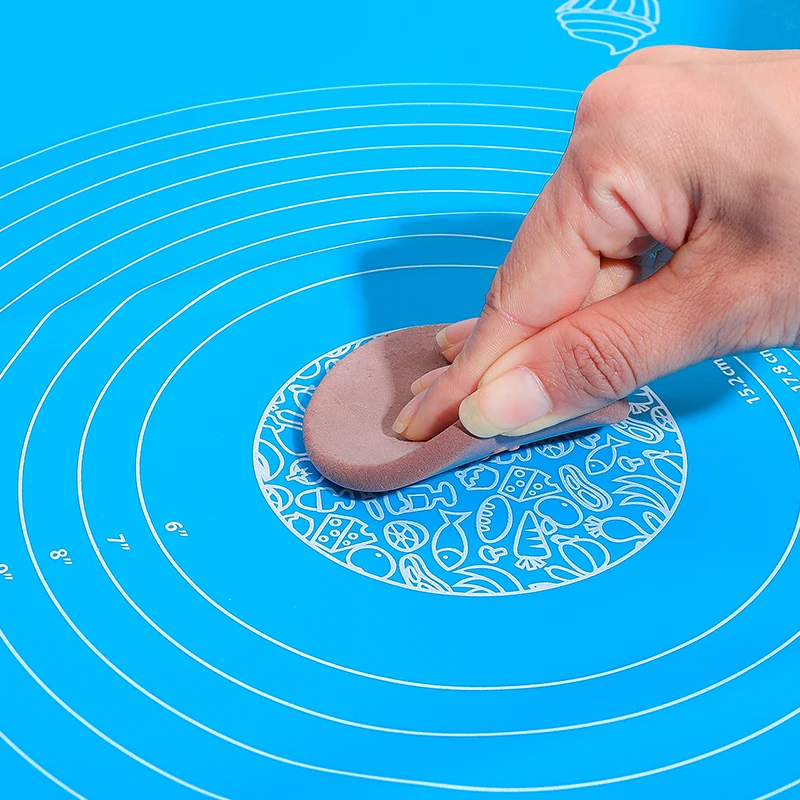 Parmedu Tapis De Cuisson En Silicone: Tapis De Pétrissage Épais Antiadhésif 50x40cm En Taille Compacte Avec