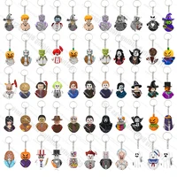 NEW Keychain Pumpkin Man Witch Vampire 3D DIY Halloween Cartoon Figures Model Building Block Toy Classic Puzzle Model Kids Toys 1