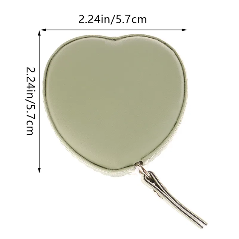 1Pc 1.5m Portable Heart Round Retractable Vintage Style Mini Tape Measure Retro Sewing Centimeter Inch Roll Tape images - 6