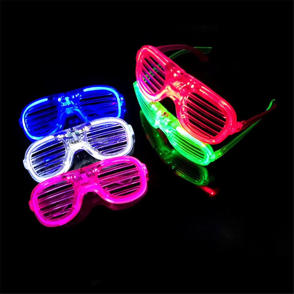 Led Glasses Neon Party Flashing Glasses Luminous Light Glasses Bar Party Concert Props Fluorescent Glow Photo Props Supplies