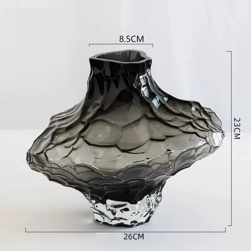 Luxury Nordic Minimalist Style Frosting Glass Vase Classic Home Living Room Decoration Stand For Flowers Decorative Vases Modern 5