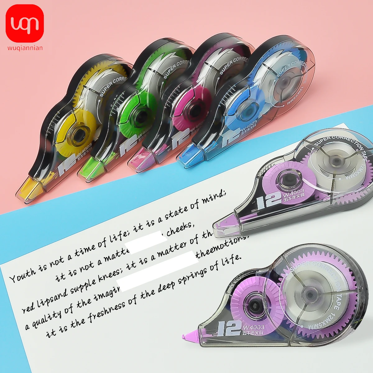 5PCS practical Correction Tape Roll 60m Long White Sticker Material Kawaii Children's Gift Stationery School