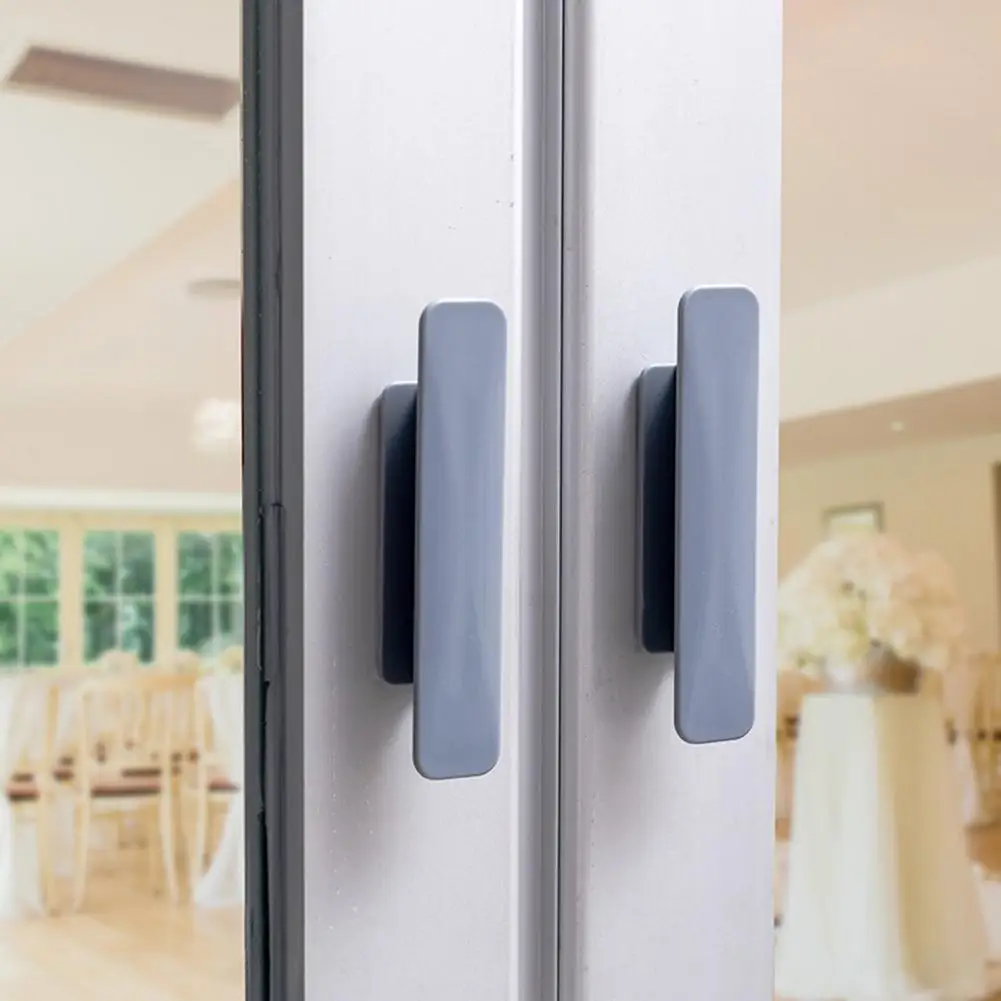 Cabinet Handle 1 Pair Punch-free Self-adhesive Cabinet Cupboard Door Pull Home Window Door Pull Furniture