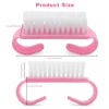 30PCS Multicolor Nail Art Brushes With Angle Handle Grip Plastic Nail Cleaning Brushes Kit For Manicure Pedicure Scrubbing Tools 4