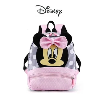Nuovo zaino Disney 2026 Minnie per bambini, zaino per la scuola materna con cartoni animati, zaino rosa Kawaii come regalo per bambini